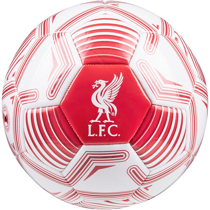 М'яч для футболу Liverpool FC, офіційний ліцензований м'яч, розмір 3, 4 або 5 - подарунок для фанатів, білий/червоний