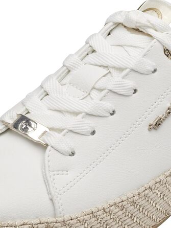 Кросівки жіночі Tamaris Low-Top біло-золотисті, 38 EU - Стильні повсякденні кеди