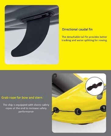 Надувний каяк N/Z для 2 осіб з комплектом: весло, насос, ПВХ. Ідеально для водного спорту, риболовлі та відпочинку на річках та морях. Макс. вантажопідйомність 400 кг, розмір 45.7 x 254 x 61 см