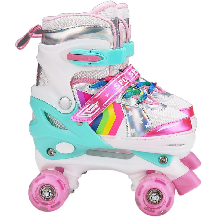 Дитячі ролики Sumeber з підсвічуванням, регульовані, рожеві (35-38)