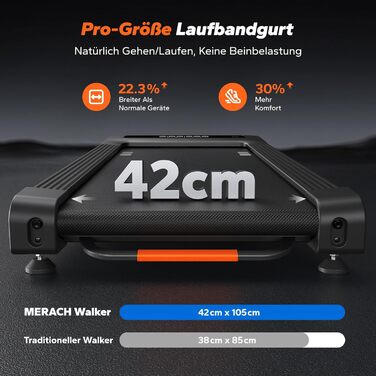 MERACH Walking Pad - біговий килимок для дому з регулюванням нахилу 12%, вантажопідйомність до 180 кг, тихий двигун 3.5PS, стіл для бігу, дистанційне керування, колір чорний
