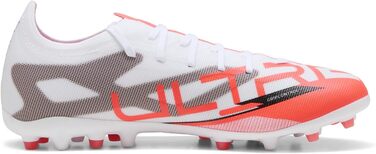 Кросівки футбольні PUMA Ultra 5 Match Mg (40 EU, білий/чорний/червоний)