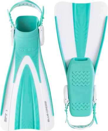 Маска-снорклинг CRESSI Seashell Seekers Kinder (2-7 років), зелено-білий: маска з загартованого скла, короткі ласти, ергономічний мундштук для басейну та моря