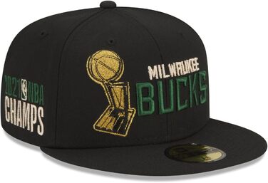 Кепка New Era 59Fifty з логотипом NBA Champions Milwaukee Bucks (1956-1957) - чорна