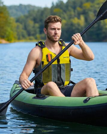 Рятувальний жилет Owntop для дорослих та юнаків з пискликом та рюкзаком для води | Легка унісекс куртка для SUP, каякінгу, риболовлі та інших водних видів спорту (XXS, жовтий)