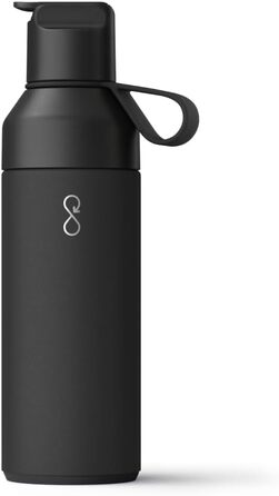 Екологічна пляшка Ocean Bottle GO 500 мл з переробленої нержавіючої сталі, чорна, багаторазова