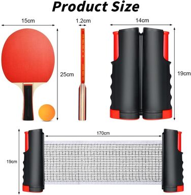 Набір для настільного тенісу Flintronic: 2 ракетки + 3 м'ячі, з сумкою для початківців та професіоналів