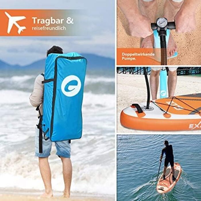 SUP-дошка Exprotrek для сапсерфінгу, надувна, Stand Up Paddle Board