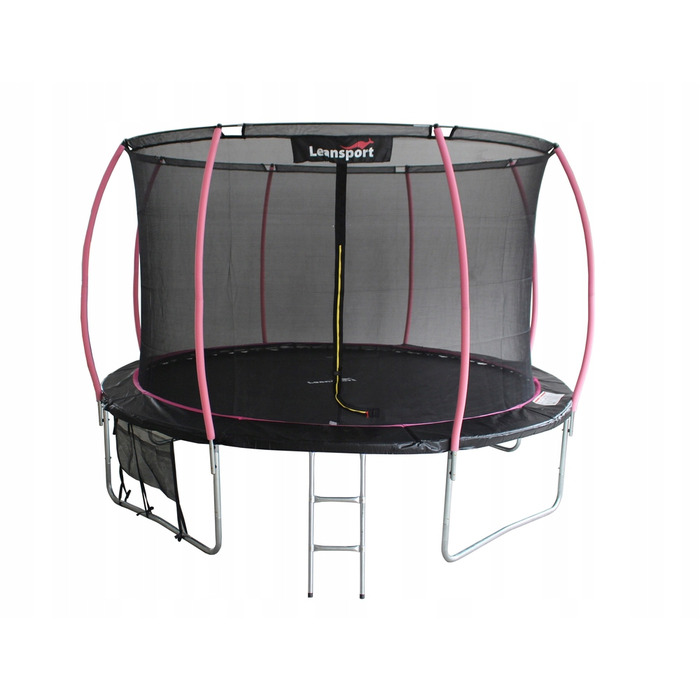 Батут LEAN Sport Max 16ft, чорно-рожевий
