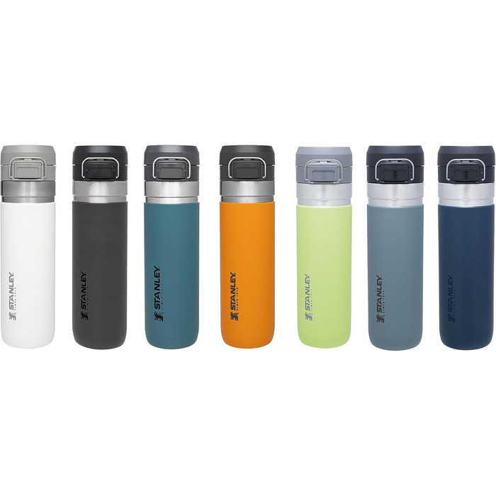 Термобутилка Stanley Quick Flip з нержавіючої сталі, 7+ годин холоду, BPA-free, герметична, для води, з кришкою-дозатором, придатна для миття в посудомийній машині
