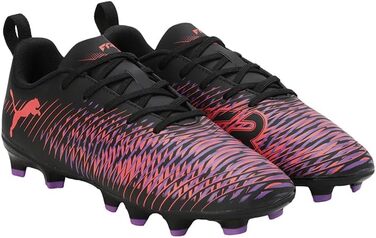 Дитячі футбольні бутси PUMA Future 8 Play FG/AG Jr - чорно-білі з червоними вставками, 38 EU