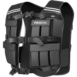 Регульована вага-жилетка PROIRON 10 кг з відбиваючими смугами для бігу, тренувань та домашнього спортзалу