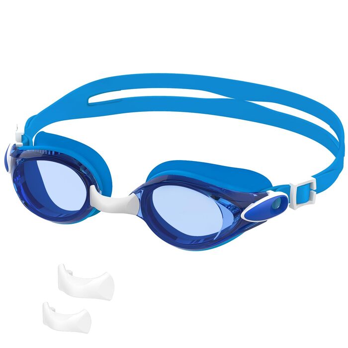 Маска для плавання Schwibrille унісекс, антизапітніюча, водонепроникна, з UV-захистом (M, блакитна)