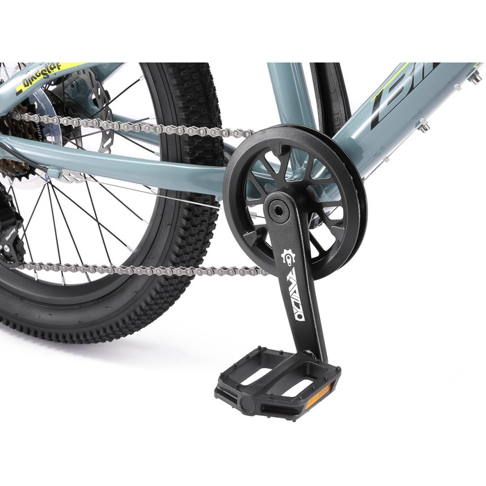Дитячий гірський велосипед BIKESTAR 20 дюймів, алюмінієвий, 7-ступінчаста Shimano, дискові гальма, амортизаційна вилка, для дітей 6-9 років