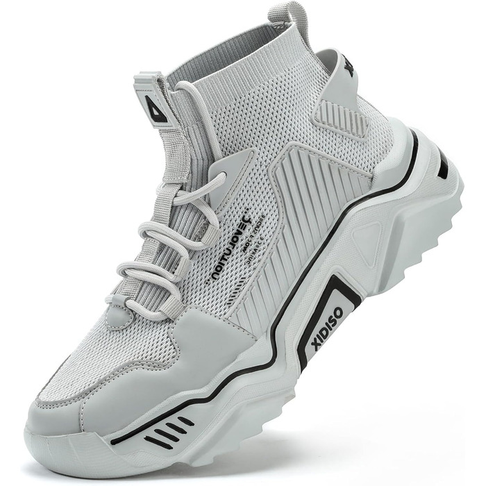 Чоловічі спортивні кросівки FUSHITON для занять спортом, фітнесу та активного відпочинку (43 EU, сірий)