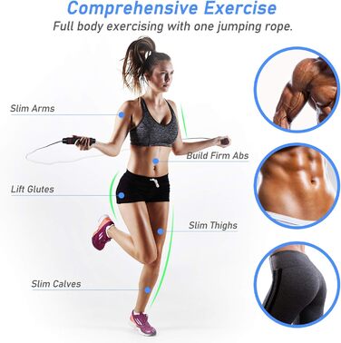 Стрибкове канат Blukar, регульований, з комфортними ручками, 3 метри, антиковзкий, для фітнесу та витривалості, червоний