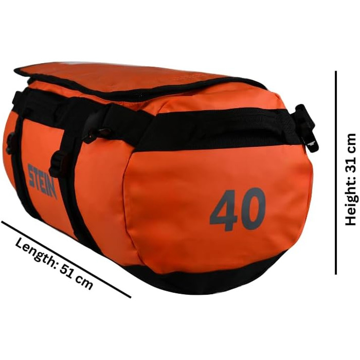 Водонепроникна сумка для подорожей 2 в 1 (рюкзак) STEIN Metro, ПВХ-тент, 40 л, синя