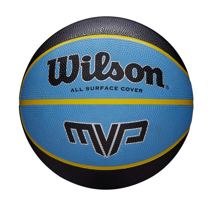 Баскетбольний м'яч Wilson MVP Outdoor для вулиці (асфальт, бетон, пластик), чорно-синій, розмір 5