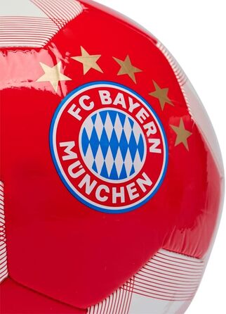 Футбольний м'яч FC Bayern München, графіка, червоно-білий, розмір 5, з наліпкою