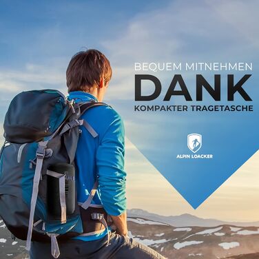 Легкий літній спальний мішок Alpin Loacker для походів та кемпінгу, 460г, ультралегкий, блакитний