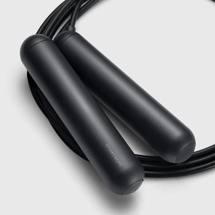 Розумна скакалка TANGRAM Factory Smart Rope – ED з вбудованою пружиною – переглядайте показники фітнесу в повітрі (Чорний, M)