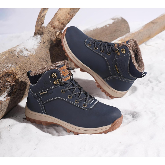 Зимові черевики Arrigo Bello для жінок та чоловіків, утеплені, непромокаючі, антиковзаючі, синього кольору, розмір 36-46