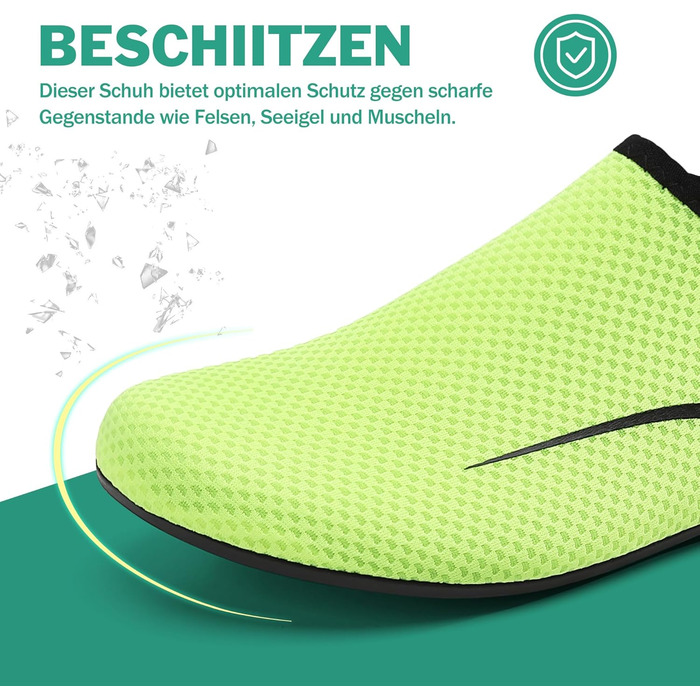 Шкарпетки для плавання та водних видів спорту Sixspace, дихаючі, швидковисихаючі, розмір 34-47