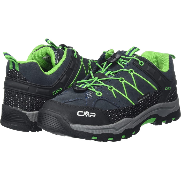 Дитячі трекінгові черевики CMP Rigel Low Wp, унісекс, блакитно-зелені, 33 EU