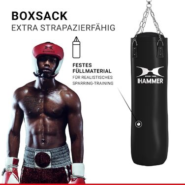 Боксерський мішок HAMMER BOXING Premium 120 см чорний для боксу та кікбоксингу