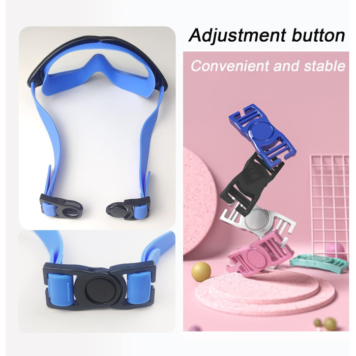 Дитячі окуляри для плавання SWAUSWAUK - окуляри для плавання для дітей 4-12 років, велике об'єктив, антифог, водонепроникні, комфортні (чорний & блакитний)