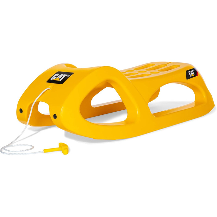 Дитячі сани RollyToys Snow Cruiser Cat, жовті, сталеві полози, для дітей від 3 років
