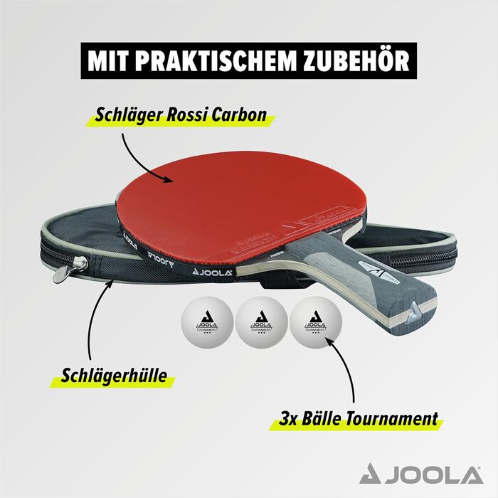Професійна ракетка для настільного тенісу JOOLA INFINITY CARBON, MEGA CARBON, ROSSI CARBON, ITTF, для досвідчених гравців та змагань