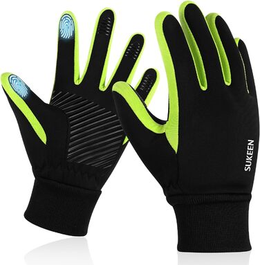 Дитячі рукавички Softshell Зимові водонепроникні рукавички для спорту, їзди на велосипеді та верхової їзди. Теплі рукавички для дівчаток та хлопчиків, Anti-Slip, вітронепроникні, флісові. Розмір S, чорно-флуоресцентний зелений