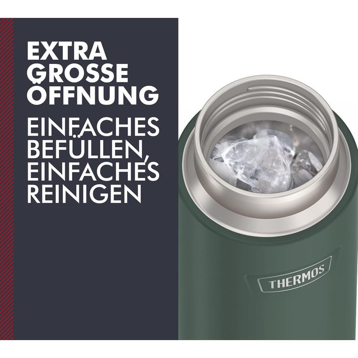 Термос-бутилка Thermos ICON 710 мл зелена, ізольована, з нержавіючої сталі, збереження температури 18 годин гаряче / 24 години холодне, герметична, BPA-free, підходить для посудомийної машини