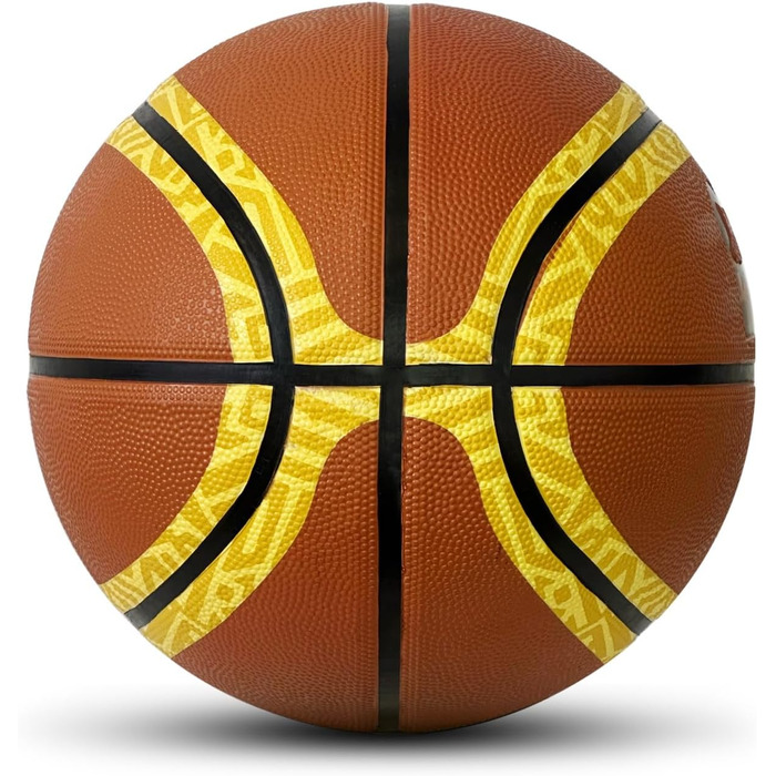 Баскетбольні м'ячі Majestic Sport #4/#6/#7 для дітей, підлітків та дорослих, Outdoor/Indoor, з неслизькою поверхнею (TheOne помаранчевий, 7)