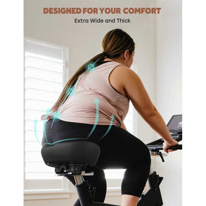 Широкий велосипедний сидіння для Peloton Bike & Bike+ (блакитний), заміна, для чоловіків та жінок, сумісний з Peloton, Echelon, електровелосипедами, круїзерами