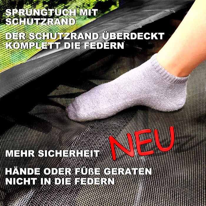 Батут для дітей на вулицю Ø 305 см, повний комплект, чорний