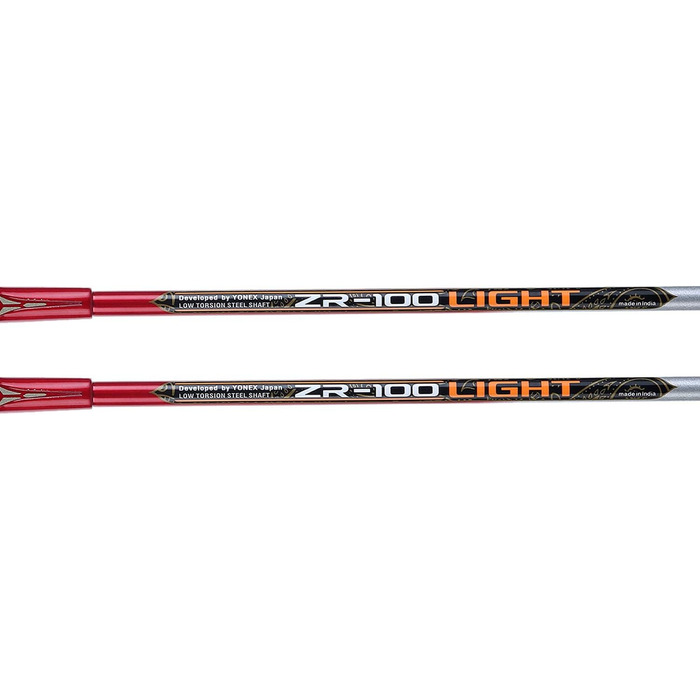 Yonex ZR 100 бадмінтонні ракетки з алюмінію, комплект 2 шт., з повним чохлом, червоні, Індія