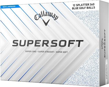 Гольф-м'ячі Callaway Supersoft Splatter 360, 2025 рік, блакитні, з розпиленням