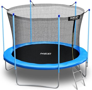 Батут Neo-Sport Outdoor для дітей з сіткою та сходами, 252 см