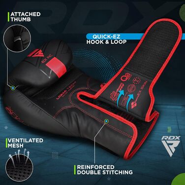 Боксерські рукавички RDX для дітей Maya Hide, 8oz (червоні) - Муай Тай, Кікбоксинг, MMA, бокс