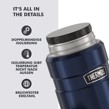 Термос STAINLESS KING із нержавіючої сталі, 0.71 л, темно-синій (Midnight Blue Polished)