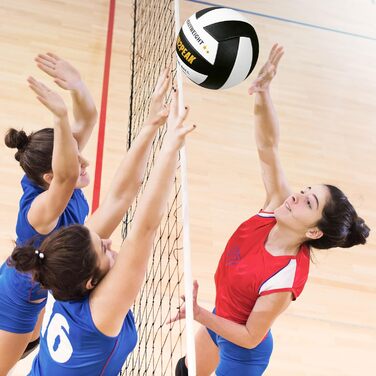 Волейбольний м'яч RUN2PEAK 0,5 кг для тренувань, розмір 5, важкий, для сеттерів, чорний/білий/золотий