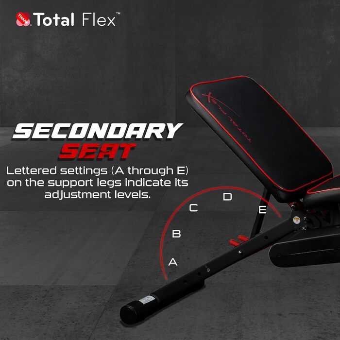 Складана лава для тренажерів TOTAL FLEX L - лава для жиму, фітнес, домашній спортзал