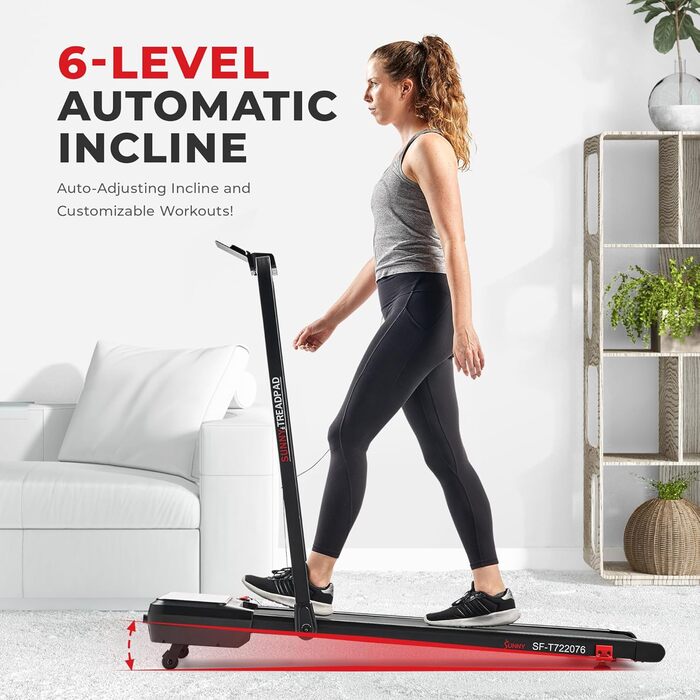 Бігова доріжка Sunny Health & Fitness SF-T722076 з автоматичним нахилом