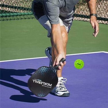 Набір з 6 зелених м'ячів для піклболу, стандартного розміру та ваги, сертифіковані USAPA