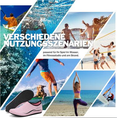 Зручні аквашузи для плавання та відпочинку на пляжі (унісекс), розмір 34-47, колір рожевий