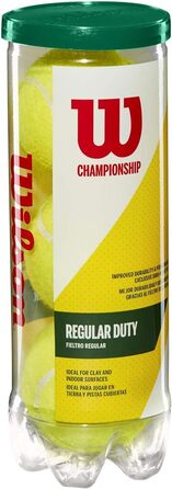 Тенісні м'ячі Wilson Championship Regular та Extra Duty, для всіх типів покриттів, високоякісні, 3 шт.