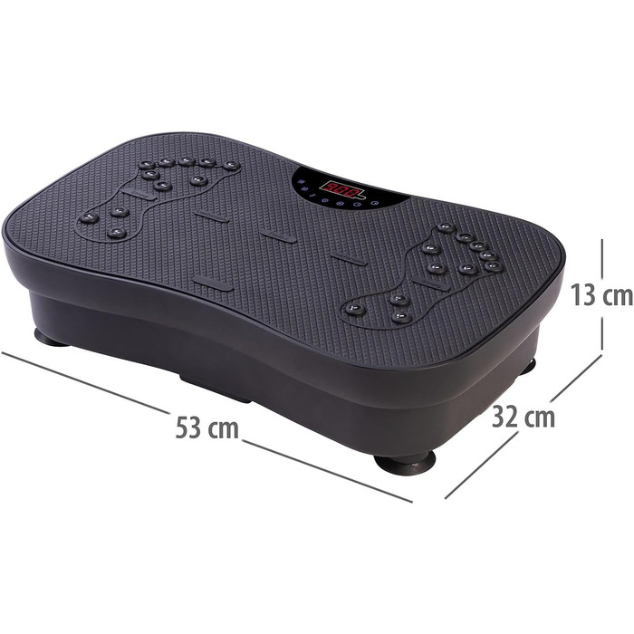 Віброплатформа Newgen Medicals з Bluetooth та динаміками: 180 рівнів, LED-дисплей для фітнесу та м'язового тренування
