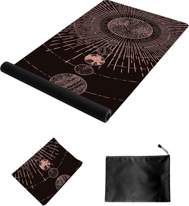 Yogamat Nuveti з натуральної замші та каучуку, 183x61 см, для йоги, пілатесу та фітнесу